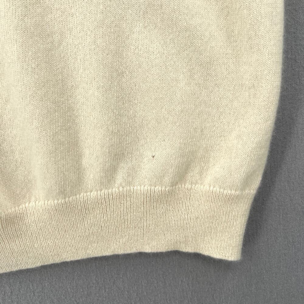 CHINTI AND PARKER Bonjour Cashmere Sweater Womens Large Cream Crew Neck FLAWED - Picture 16 of 16
